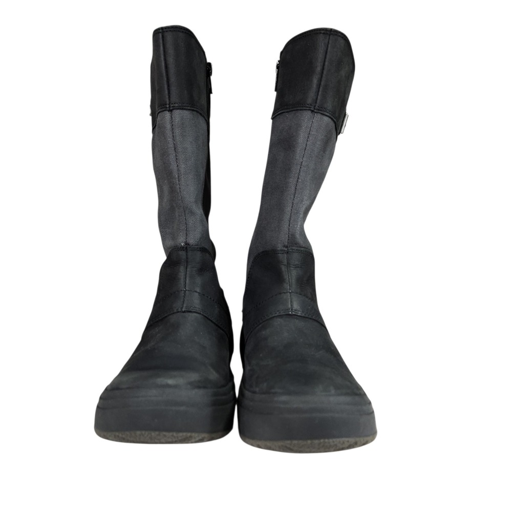 Merrell Tall Boots 6 Women Haven Black Gray Leather Waterproof Mid Calf Workwear - Picture 4 of 13